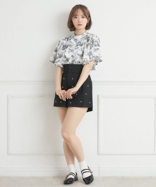 ems excite（エムズエキサイト）の「パターンボウタイBL（シャツ/ブラウス・レディース・ブラック系その他/ブルー系その他・FREE）」の7枚目の写真