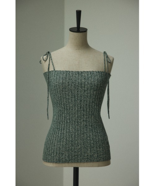BLACK BY MOUSSY(ブラックバイマウジー)の「melange rib knit camisole(メランジリブニットキャミソール)(キャミソール・レディース・イエロー系その他/グリーン系その他/レッド系その他・FREE)」の18枚目の写真