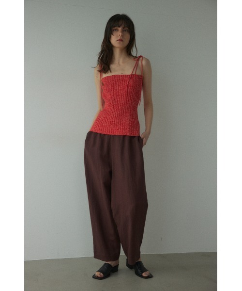 BLACK BY MOUSSY(ブラックバイマウジー)の「melange rib knit camisole(メランジリブニットキャミソール)(キャミソール・レディース・イエロー系その他/グリーン系その他/レッド系その他・FREE)」の19枚目の写真