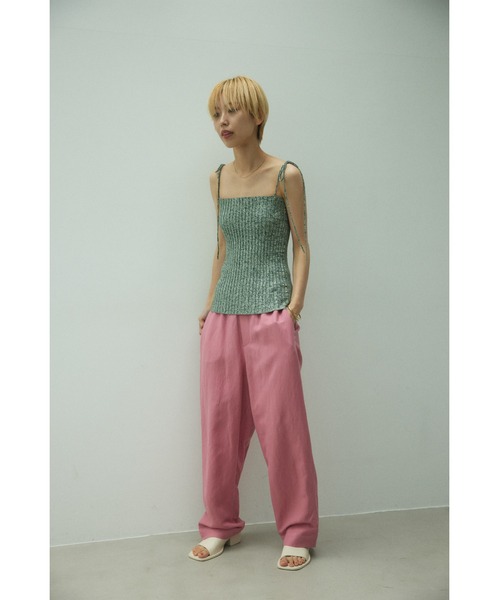 BLACK BY MOUSSY(ブラックバイマウジー)の「melange rib knit camisole(メランジリブニットキャミソール)(キャミソール・レディース・イエロー系その他/グリーン系その他/レッド系その他・FREE)」の10枚目の写真