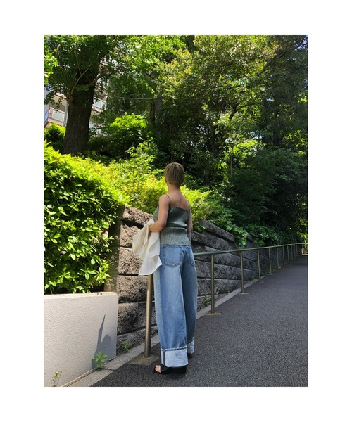 BLACK BY MOUSSY(ブラックバイマウジー)の「melange rib knit camisole(メランジリブニットキャミソール)(キャミソール・レディース・イエロー系その他/グリーン系その他/レッド系その他・FREE)」の7枚目の写真