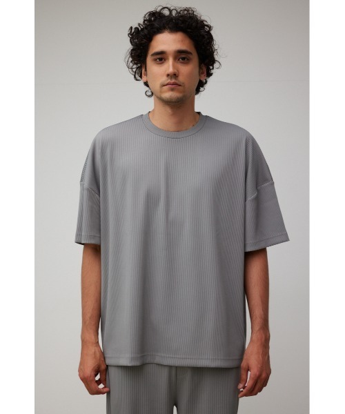 AZUL by moussy(アズールバイマウジー)の「リップルクルーネックTシャツ(Tシャツ/カットソー・メンズ・ブラック/ライトブルー/ライトグレー・FREE)」の22枚目の写真