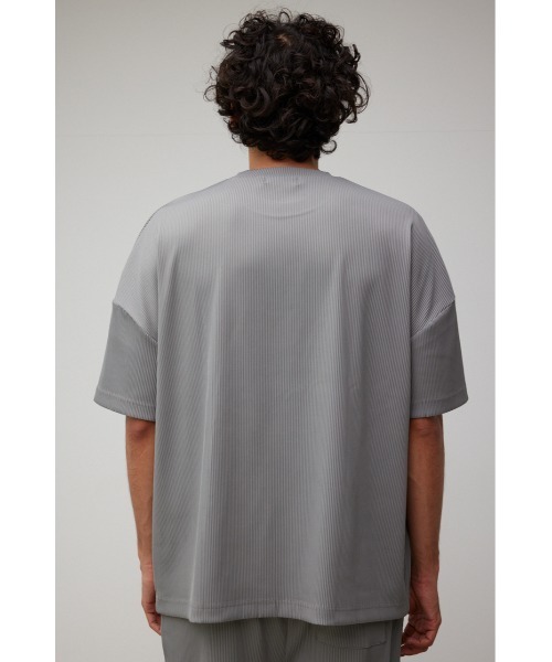 AZUL by moussy(アズールバイマウジー)の「リップルクルーネックTシャツ(Tシャツ/カットソー・メンズ・ブラック/ライトブルー/ライトグレー・FREE)」の5枚目の写真