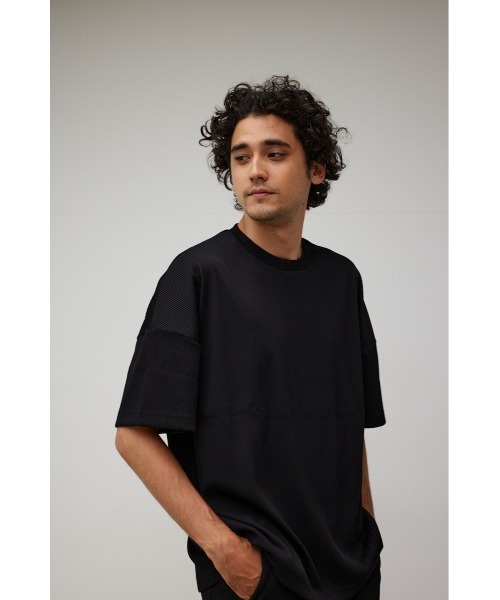 AZUL by moussy(アズールバイマウジー)の「リップルクルーネックTシャツ(Tシャツ/カットソー・メンズ・ブラック/ライトブルー/ライトグレー・FREE)」の14枚目の写真