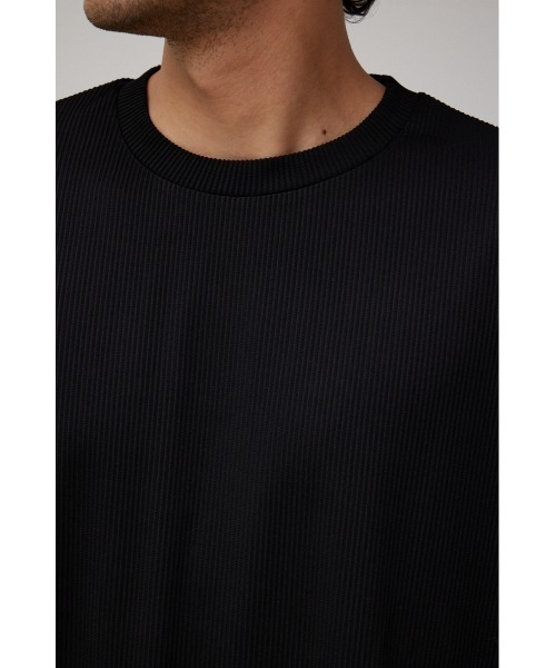 AZUL by moussy(アズールバイマウジー)の「リップルクルーネックTシャツ(Tシャツ/カットソー・メンズ・ブラック/ライトブルー/ライトグレー・FREE)」の4枚目の写真
