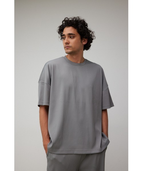 AZUL by moussy(アズールバイマウジー)の「リップルクルーネックTシャツ(Tシャツ/カットソー・メンズ・ブラック/ライトブルー/ライトグレー・FREE)」の11枚目の写真