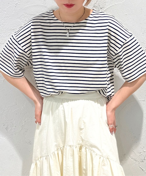apres jour mignon（アプレジュールミニョン）の「アソートボーダーTシャツ【ZOZOTOWN限定アイテム】（Tシャツ/カットソー・レディース・レッド/ブラック/ブルー/ネイビー/グリーン系その他/ピンク/グリーン・X-LARGE/フリー）」の20枚目の写真
