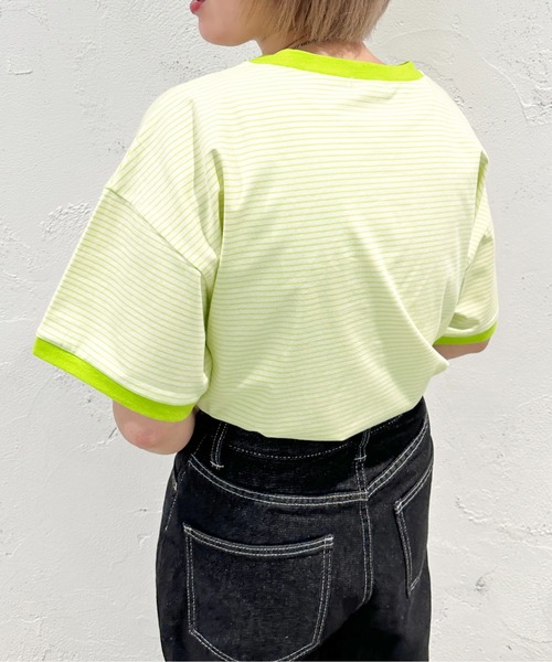 apres jour mignon（アプレジュールミニョン）の「アソートボーダーTシャツ【ZOZOTOWN限定アイテム】（Tシャツ/カットソー・レディース・レッド/ブラック/ブルー/ネイビー/グリーン系その他/ピンク/グリーン・X-LARGE/フリー）」の10枚目の写真