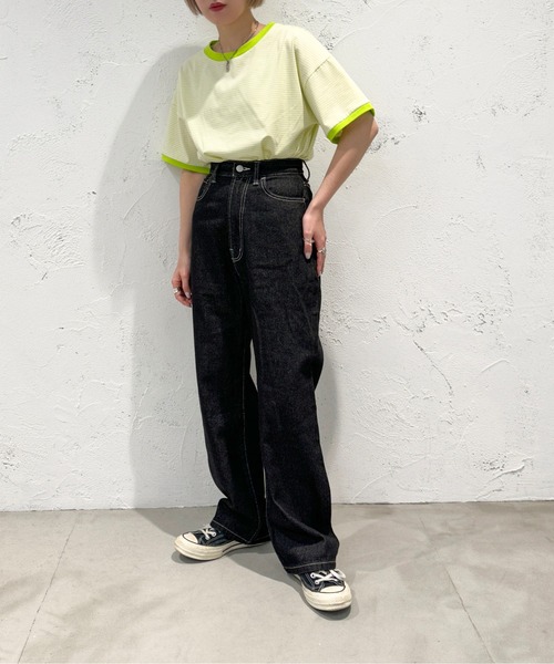 apres jour mignon（アプレジュールミニョン）の「アソートボーダーTシャツ【ZOZOTOWN限定アイテム】（Tシャツ/カットソー・レディース・レッド/ブラック/ブルー/ネイビー/グリーン系その他/ピンク/グリーン・X-LARGE/フリー）」の21枚目の写真