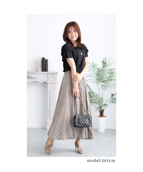 Sawa a la mode(サワアラモード)の「花モチーフTシャツトップス(Tシャツ/カットソー・レディース・ホワイト/ブラック/ピンク・FREE)」の15枚目の写真