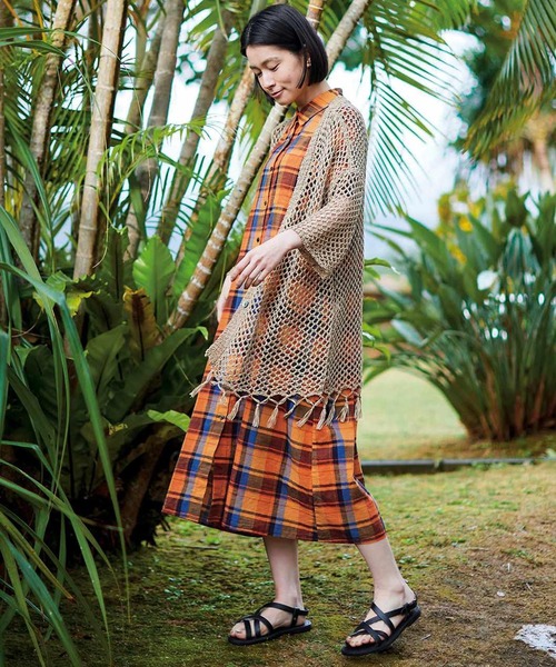 Sunny clouds（サニークラウズ）の「サニークラウズ　揺れるハンモックカーディガン〈レディース〉（カーディガン/ボレロ・レディース・ベージュ・MEDIUM/LARGE/X-LARGE）」の8枚目の写真