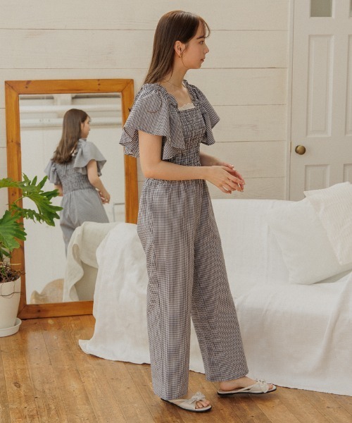 flower(フラワー)の「ハピネスロンパース2(つなぎ/オールインワン・レディース・ブラック系その他/ベージュ/ブラック/ライトブルー・FREE)」の22枚目の写真