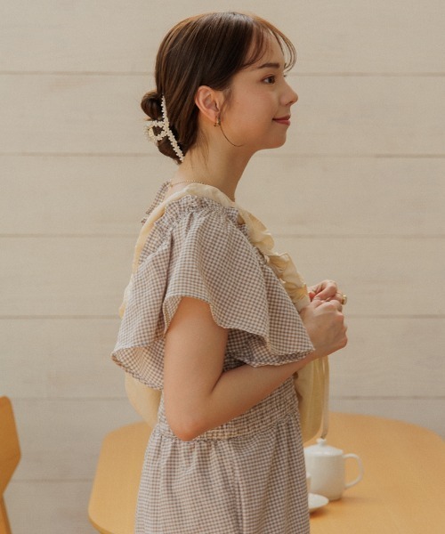 flower(フラワー)の「ハピネスロンパース2(つなぎ/オールインワン・レディース・ブラック系その他/ベージュ/ブラック/ライトブルー・FREE)」の18枚目の写真