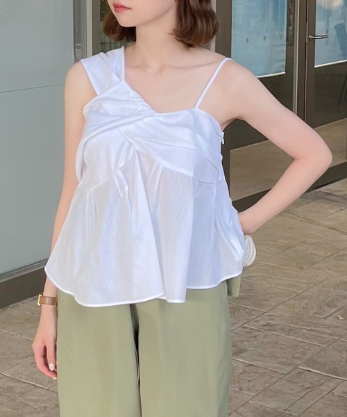 セール】[ SHIORI × Isn't She? ] アシメデザインキャミソール