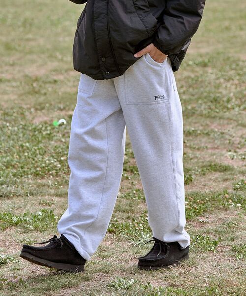 FFEIN（フェイン）の「【FFEIN(フェイン)】 裏起毛ベイカーパンツ/ スウェット ドローコード（スウェットパンツ・メンズ・ブラック/オフホワイト・MEDIUM/SMALL/LARGE）」の8枚目の写真