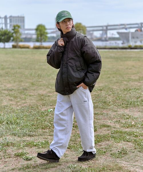 FFEIN（フェイン）の「【FFEIN(フェイン)】 裏起毛ベイカーパンツ/ スウェット ドローコード（スウェットパンツ・メンズ・ブラック/オフホワイト・MEDIUM/SMALL/LARGE）」の19枚目の写真