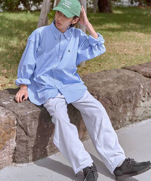 FFEIN（フェイン）の「【FFEIN(フェイン)】 裏起毛ベイカーパンツ/ スウェット ドローコード（スウェットパンツ・メンズ・ブラック/オフホワイト・MEDIUM/SMALL/LARGE）」の20枚目の写真