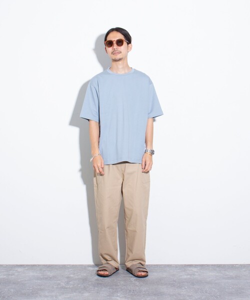 GLOSTER(グロスター)の「【GLOSTER/グロスター】サイドボーダーTシャツ 切り替え(Tシャツ/カットソー・メンズ・ホワイト/ネイビー/サックスブルー・M/L/S)」の20枚目の写真