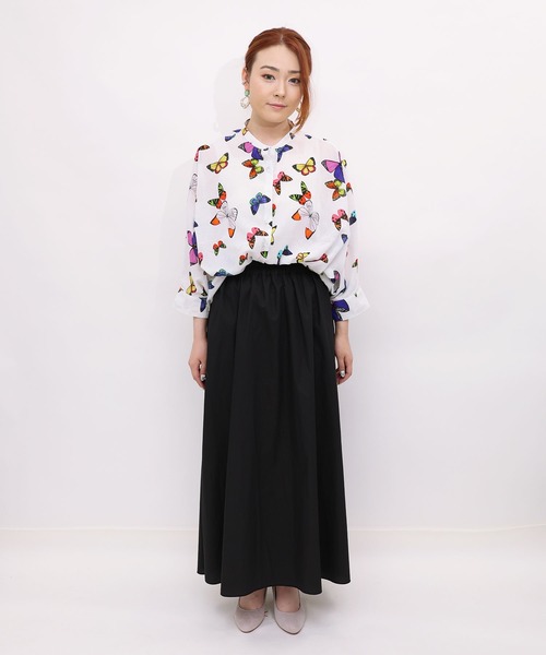 新品☆/ScoLar/スカラー/トップス/ブラウス/総柄/蝶/Mサイズ/