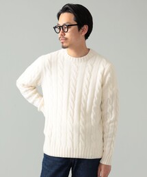 BRILLA per il gusto | FILIPPO DE LAURENTIIS / ケーブル クルーネック ニット(カーディガン/ボレロ)