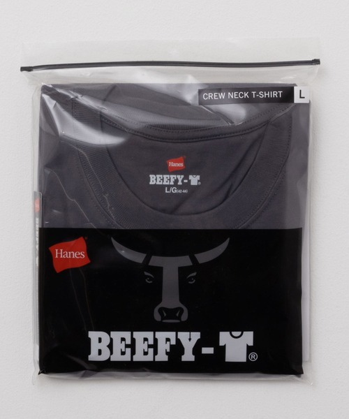 HANES（ヘインズ）の「【Hanes/ヘインズ】BEEFY-T (ビーフィーT) ショートスリーブTシャツ H5180（Tシャツ/カットソー・メンズ・ブラック/ホワイト/ネイビー/ダークグリーン/ヘザーグレー/ダークグレー・L/M/XL/S）」の3枚目の写真