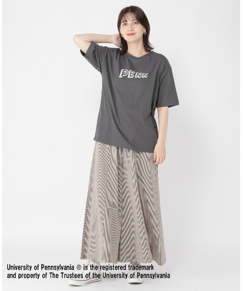 studio CLIP（スタディオクリップ）の「カレッジロゴコラボTシャツ（Tシャツ/カットソー・レディース・オフホワイト/ライトグレー/スモーク/ホワイト・FREE）」の11枚目の写真