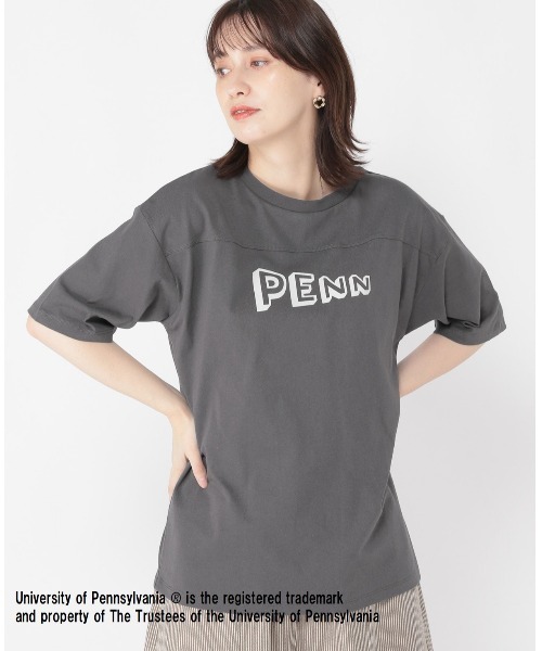 studio CLIP（スタディオクリップ）の「カレッジロゴコラボTシャツ（Tシャツ/カットソー・レディース・オフホワイト/ライトグレー/スモーク/ホワイト・FREE）」の9枚目の写真