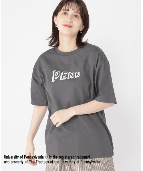 studio CLIP（スタディオクリップ）の「カレッジロゴコラボTシャツ（Tシャツ/カットソー・レディース・オフホワイト/ライトグレー/スモーク/ホワイト・FREE）」の10枚目の写真