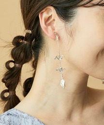 フラワー×パールロングイヤリング
