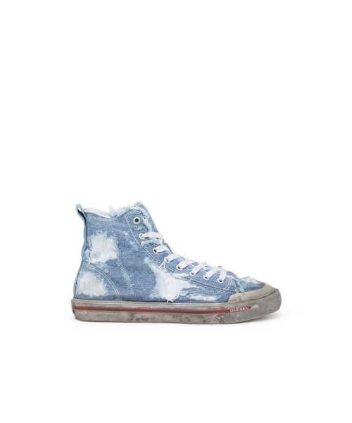DIESEL（ディーゼル）の「メンズ デニム ミッドカットスニーカー