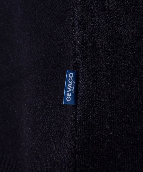 GEVACO（ゲバコ）の「【GEVACO/ゲバコ】アーチロゴ ジャガードプルオーバーニット（ニット/セーター・メンズ・ブルー/アイボリー/ブラック/ネイビー・M/L）」の11枚目の写真