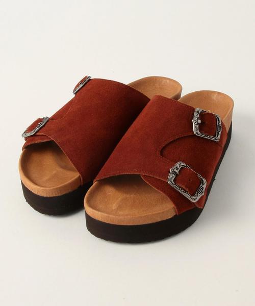 Another Edition（アナザーエディション）の「2バックルサンダル/AE 2Backl SNDL◆（サンダル・レディース・ブラウン/ベージュ・LARGE/MEDIUM/SMALL）」の2枚目の写真