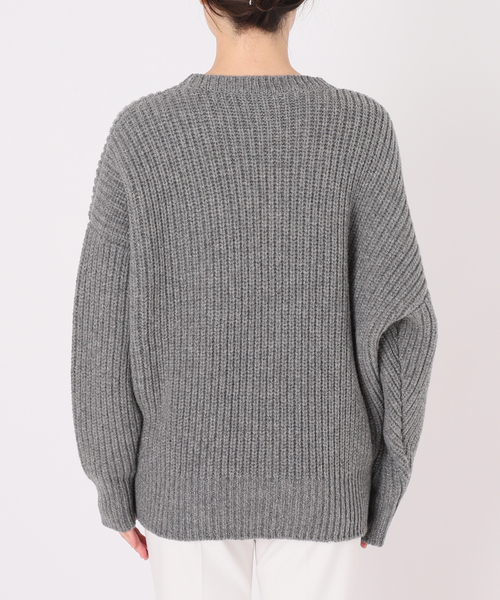 Noble（ノーブル）の「ラメ畦編みプルオーバー（ニット/セーター・レディース・ライトグレー/ベージュ・FREE）」の11枚目の写真