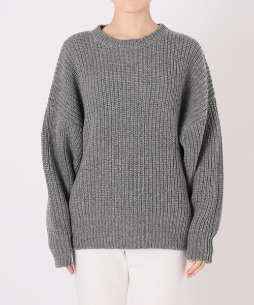 Noble（ノーブル）の「ラメ畦編みプルオーバー（ニット/セーター・レディース・ライトグレー/ベージュ・FREE）」の17枚目の写真