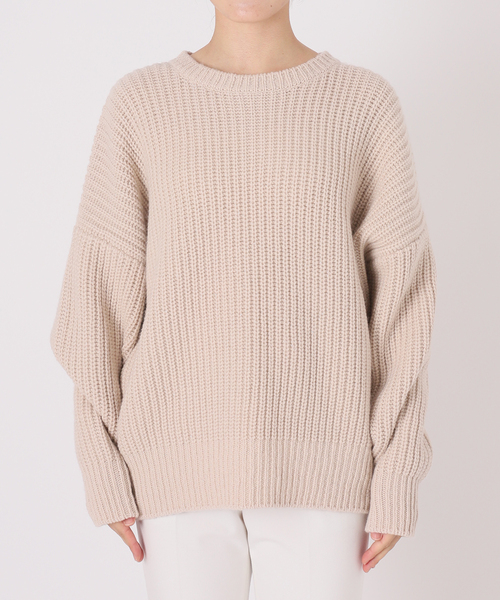 Noble（ノーブル）の「ラメ畦編みプルオーバー（ニット/セーター・レディース・ライトグレー/ベージュ・FREE）」の19枚目の写真