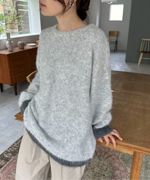 feepur | 【ハンドウォッシャブル】ウール混バイカラー起毛オーバーニット(ニット/セーター)