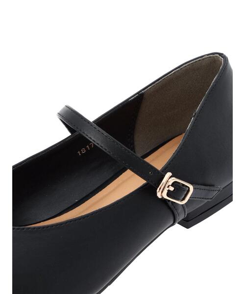 Lugnoncure（ルノンキュール）の「ローヒールストラップパンプス（パンプス・レディース・オフホワイト/ブラック/ゴールド・L/M）」の10枚目の写真