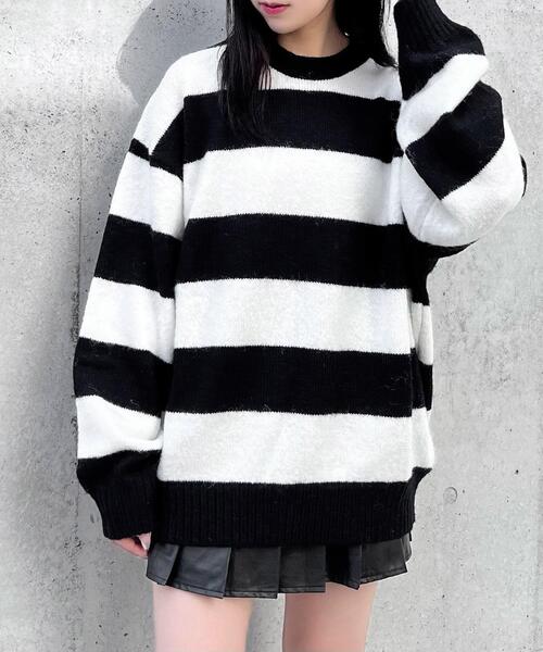 Figments（フィグメンツ）の「ボーダーセーター（ニット/セーター・レディース・ホワイト・FREE）」の9枚目の写真