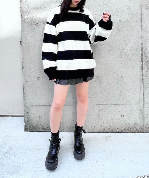 Figments（フィグメンツ）の「ボーダーセーター（ニット/セーター・レディース・ホワイト・FREE）」の3枚目の写真