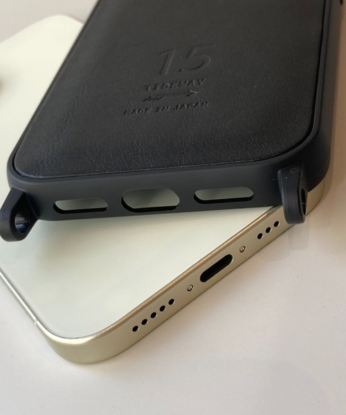 TIDEWAY（タイドウェイ）の「GNZ IPHONE 15(6.1inch)（スマホケース/カバー・レディース・キャメル/グリーン/ブラック/チョコ/ブルー・FREE）」の9枚目の写真