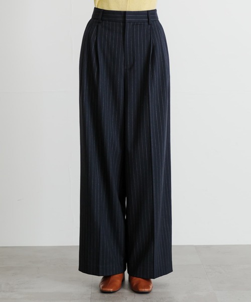 URBAN RESEARCH(アーバンリサーチ)の「ストライプワイドパンツ(その他パンツ・レディース・ネイビー/グレー・38/36)」の13枚目の写真