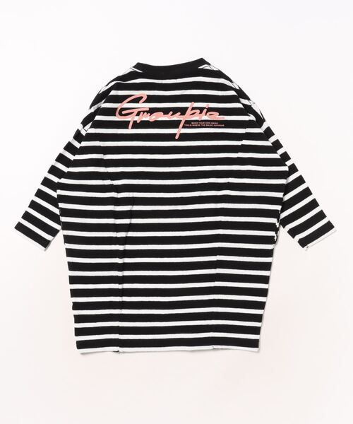 GROOVY COLORS（グルービーカラーズ）の「ボーダーテント 長袖ワンピース（ワンピース・キッズ・ブラック・120/110/100）」の6枚目の写真