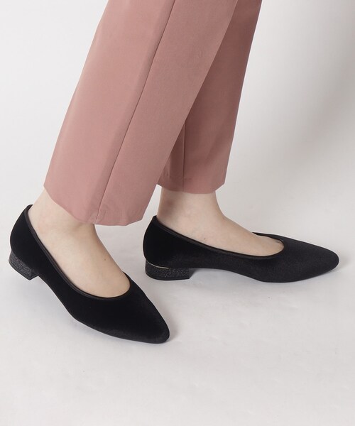 ESPERANZA(エスペランサ)の「グリッターヒールベロアフラットパンプス【ESPERANZA_blanca】(パンプス・レディース・ブラック系8/こしょう色系5/ワイン系9・S/M/L/LL)」の18枚目の写真