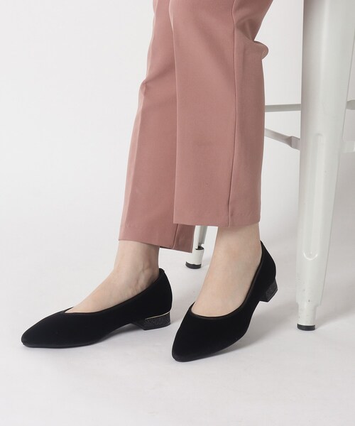 ESPERANZA(エスペランサ)の「グリッターヒールベロアフラットパンプス【ESPERANZA_blanca】(パンプス・レディース・ブラック系8/こしょう色系5/ワイン系9・S/M/L/LL)」の19枚目の写真