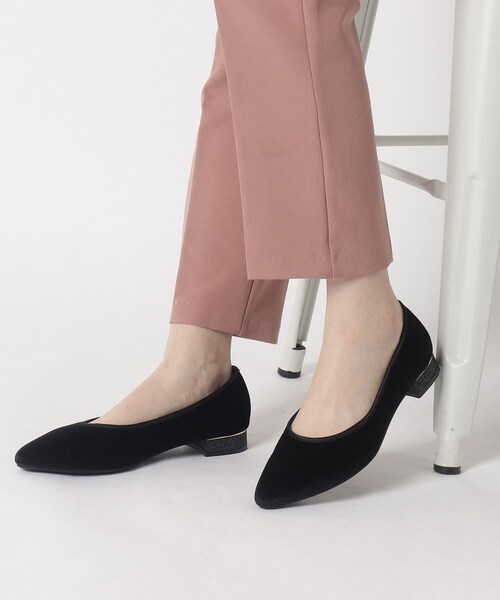 ESPERANZA(エスペランサ)の「グリッターヒールベロアフラットパンプス【ESPERANZA_blanca】(パンプス・レディース・ブラック系8/こしょう色系5/ワイン系9・S/M/L/LL)」の20枚目の写真