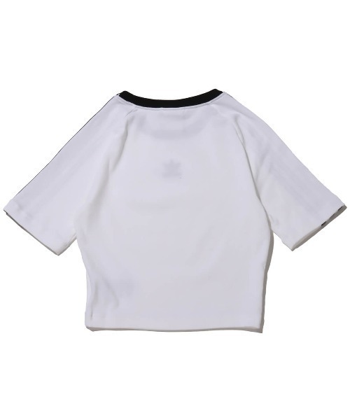 【adidas】3S BABY TEE アディダス クロップド ロゴTシャツ 可愛い【Adidas】3 Stripes Baby クロップド半袖シャツ 関/送込