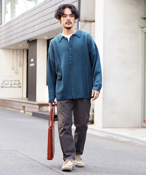 jiggys shop（ジギーズショップ）の「部分透かし編み 襟付き