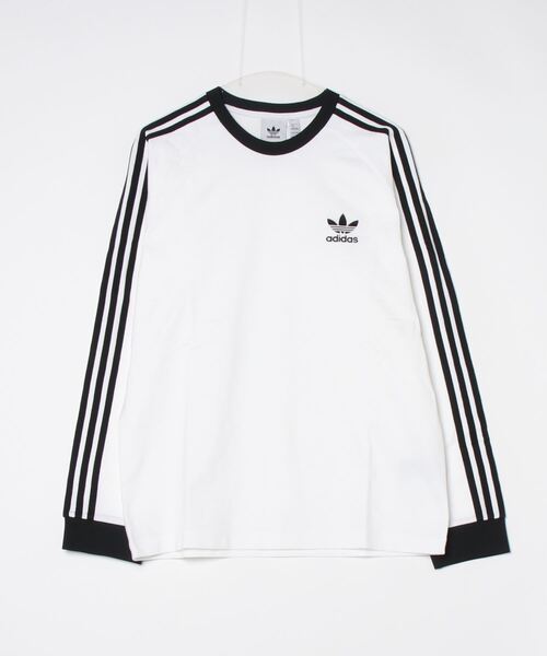 adidas(アディダス)の「adidas / アディカラー クラシックス スリーストライプス 長袖Tシャツ(Tシャツ/カットソー・メンズ・ブラック/ホワイト・LARGE/MEDIUM/X-LARGE/XX-LARGE)」の2枚目の写真