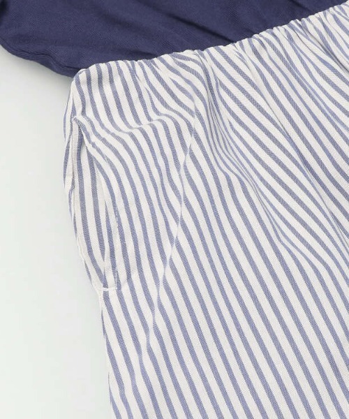 Moujonjon（ムージョンジョン）の「レース衿切替ワンピース（ワンピース・キッズ・ネイビー/ホワイト・90/100/110/120/130/80/140）」の9枚目の写真