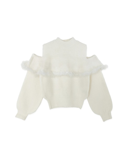 ANDGEEBEE（アンジービー）の「オープンショルダーニットトップス（ニット/セーター・レディース・ホワイト/ブラック・FREE）」の16枚目の写真